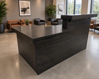 Lavonne L Shape Sales Counter with Privacy Tower & ADA drop