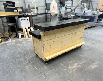 Kitchen Straight Finished - Solid wood bar