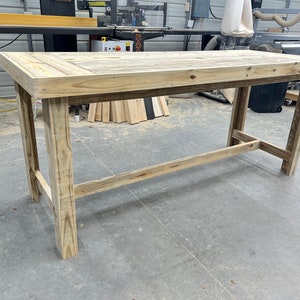 The Outdoor High Top Bar Table - pressure treated wood custom table