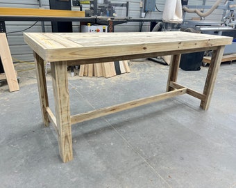 The Outdoor High Top Bar Table - pressure treated high top bar table, 42”Hx36”D