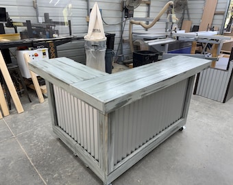 Metal Kitchen L Shape Small - Covered Patio Home Bar