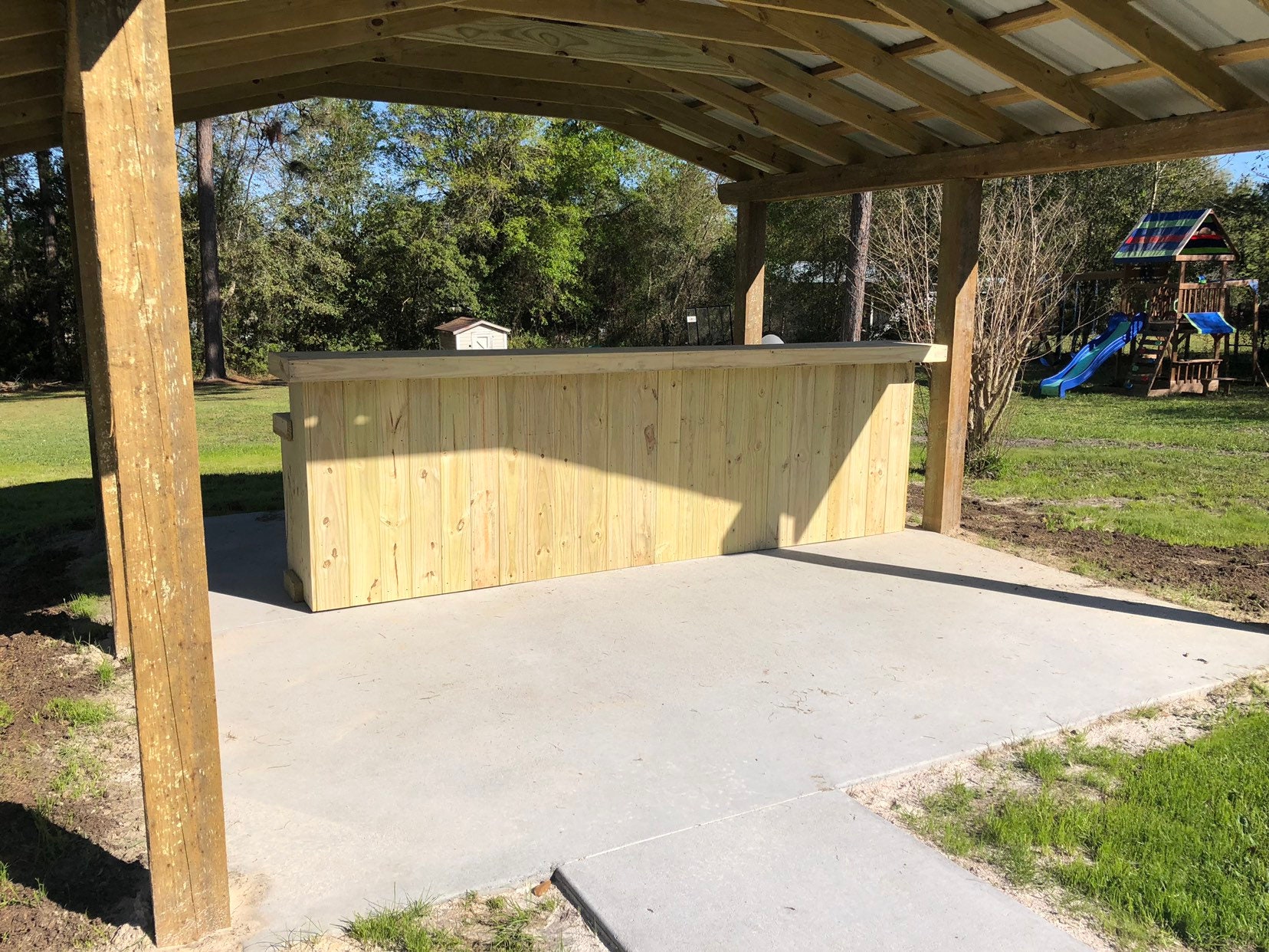 Prep Bar Mega 2 Level 12 Rustic Real Pressure Treated Wood