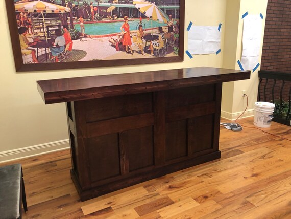 The Marc Hand Crafted Red Mahogany English Pub Style Bar Made From Real Wood