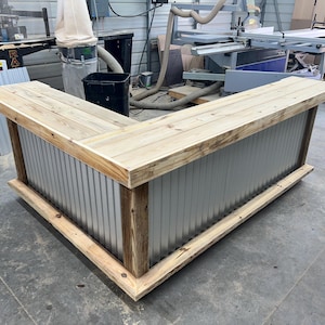 Metal Kitchen L Shape Medium - Outdoor Home Bar