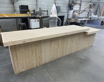 Fairview Large Sales Counter - Unfinished with ADA drop