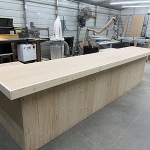 Large U Shape Unfinished Retail Sales Counter With dual  POS or ADA drop- Cash Wrap