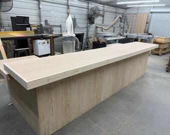 Large U Shape Unfinished Retail Sales Counter With dual  POS or ADA drop- Cash Wrap