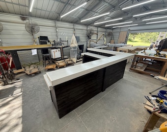 Collin L Shape Large Indoor Home Bar