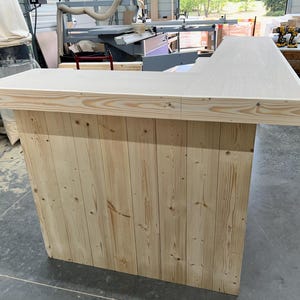 Unfinished Kitchen L Shape Indoor Home Bar - Etsy