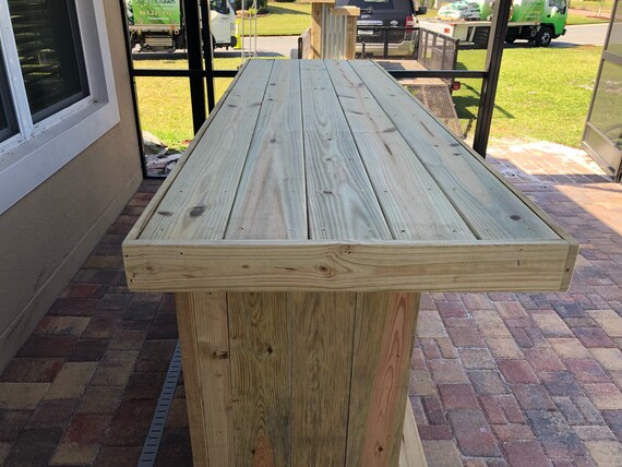 Straight Top Outdoor Estilo rústico de madera - Etsy España