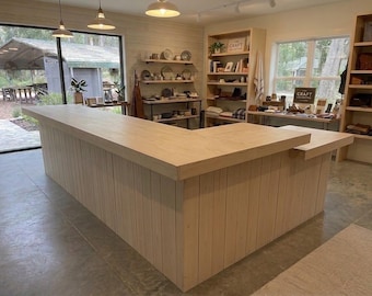 Providence Large Sales Counter - Unfinished L Shape, with ADA drop