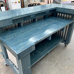 Thomas Metal L Shape Covered Patio Home Bar - Etsy