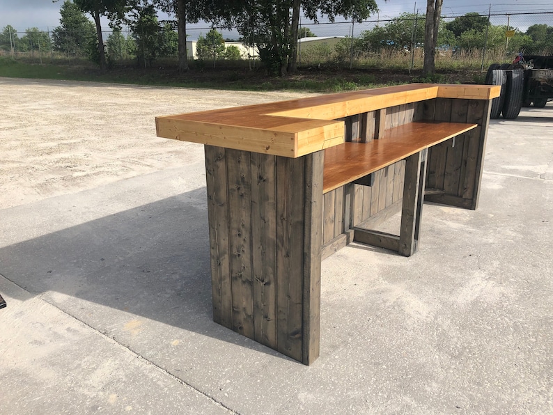The Ethan 10 Foot Rustic Barnwood Look 2 Person 2 Level Etsy
