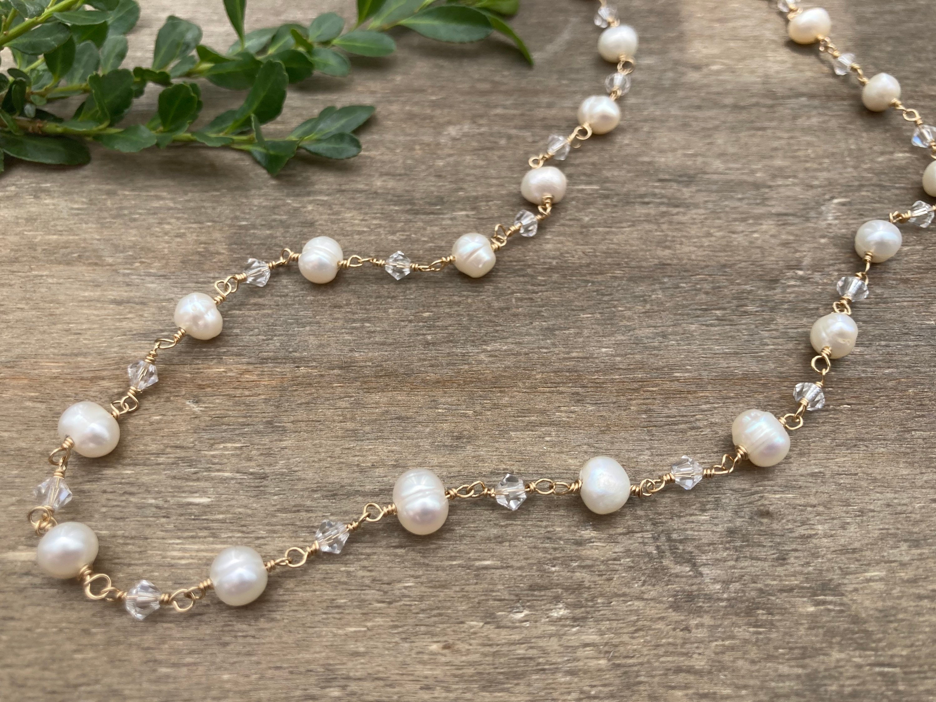 Pearl Crystal Necklace 