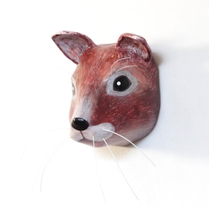 Squirrel Paper mache animal wall decoration image 1