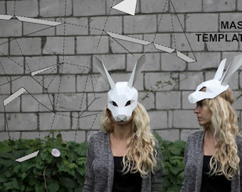 PDF Instant_download - Rabbit Mask / Half Head Mask / DIY - Etsy