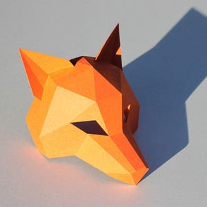 Maschera volpe di Capodanno - PDF Instant_Download - mezza maschera testa / fai da te