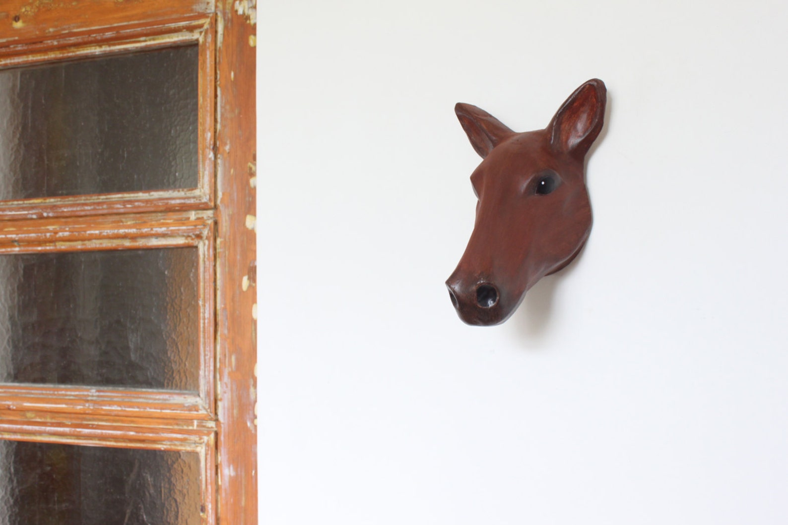 Realistic Paper Mache Horse Ornament Wall Mount Head Etsy