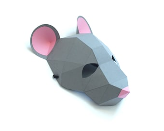 Mouse mask - PDF Instant_Download - half head mask / DIY