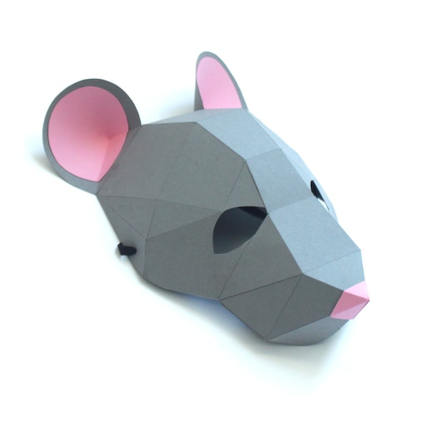 Mouse mask - PDF Instant_Download - half head mask / DIY