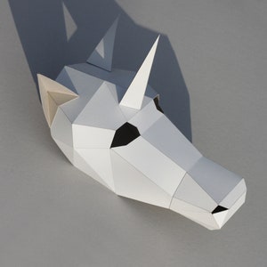 Unicorn PDF Instant_download Half Head Mask / DIY - Etsy
