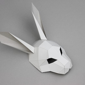 New Year Mask - PDF Instant_Download - Rabbit mask / half head mask / DIY