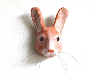 Paper mache rabbit with the structure