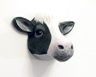 Kuhkopf Wanddekoration / Wandhalterung, Kunstskulptur, Kunstskulptur