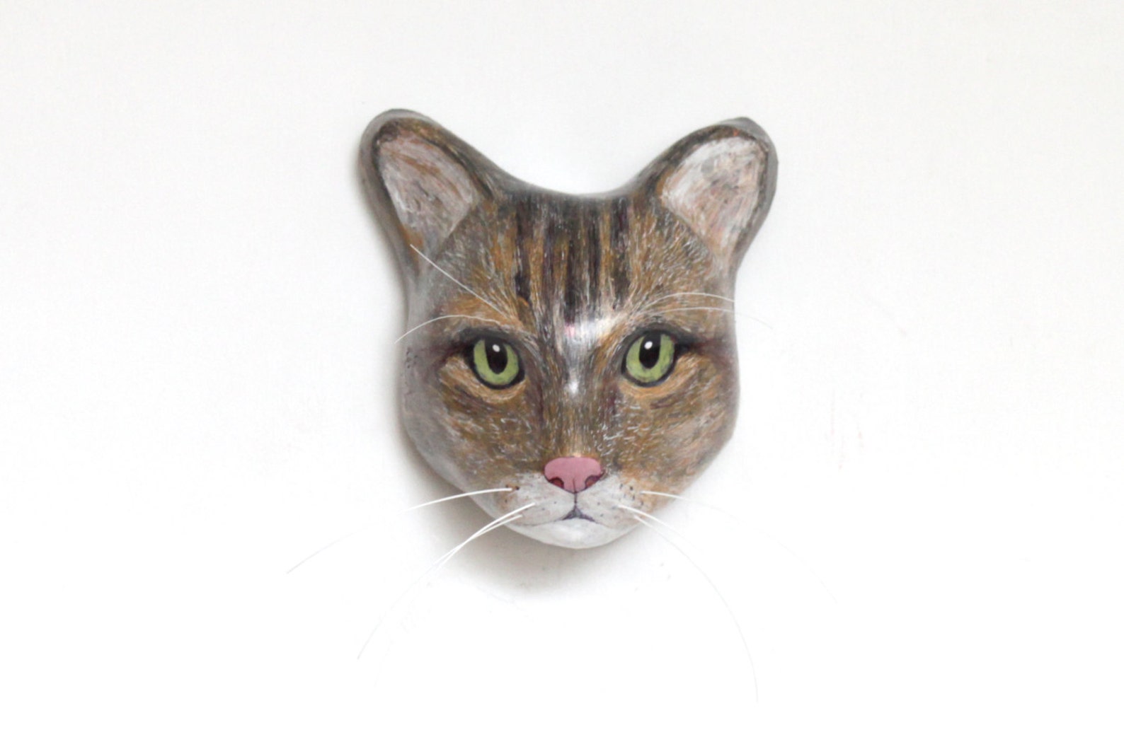 Custom cat portrait / wall mount art sculpture faux Etsy