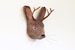 Wolpertinger - Paper mache wall mount head sculpture of mythical animal Jackalope, (unique collection animal decoration) 