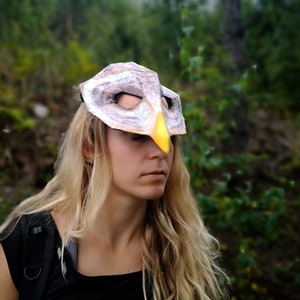 Owl mask OR Uhu mask - PDF Instant_Download - half head mask / DIY