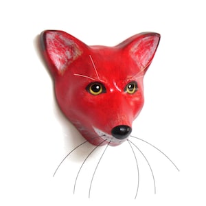 Fantastico signor Fox con gli occhi dorati, maschera di cartapesta