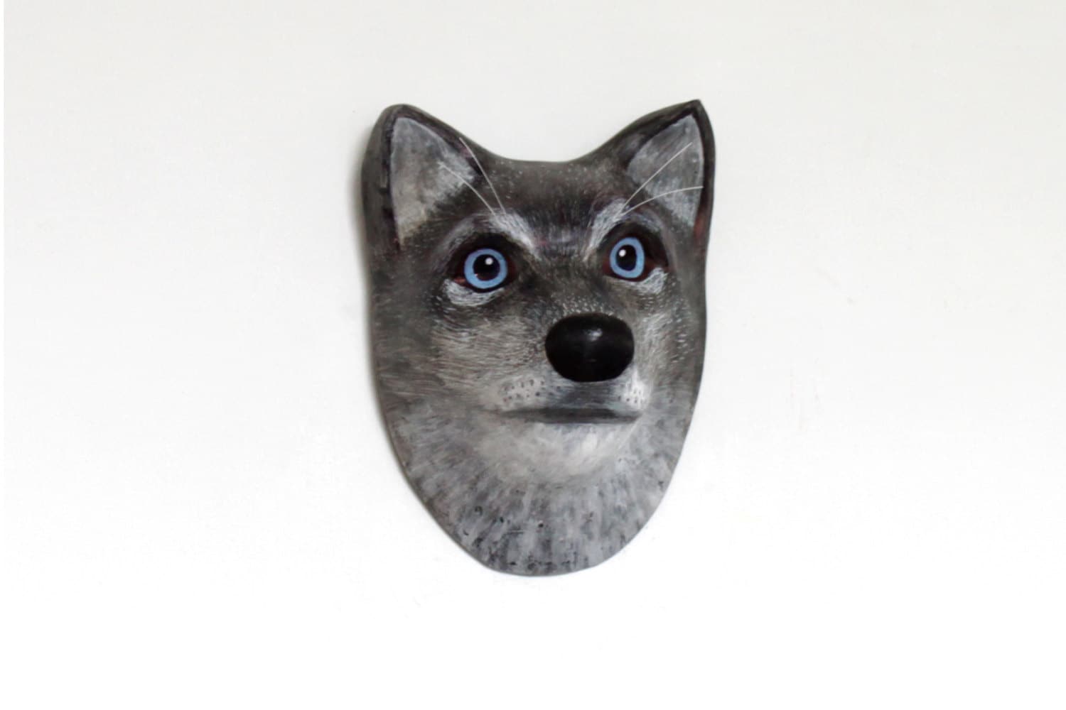 Handmade Papier Paper Mache Realistic Wolf Wall Decor Etsy