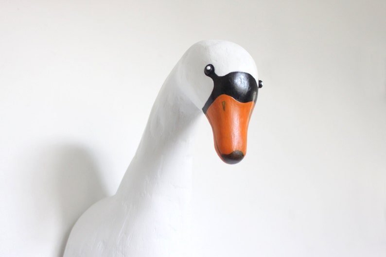 Swan Faux Taxidermy wall decor paper mache bird mould