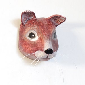 Squirrel Paper mache animal wall decoration image 2