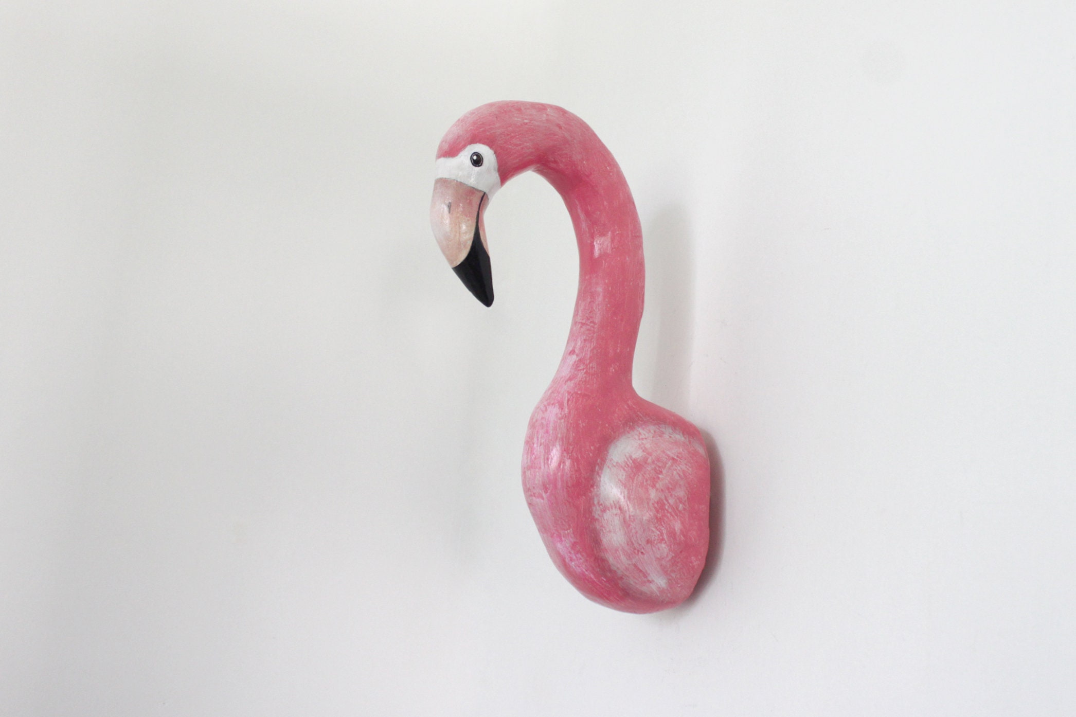 Flamingo Paper Mache Faux Taxidermy Wall Decor Etsy UK
