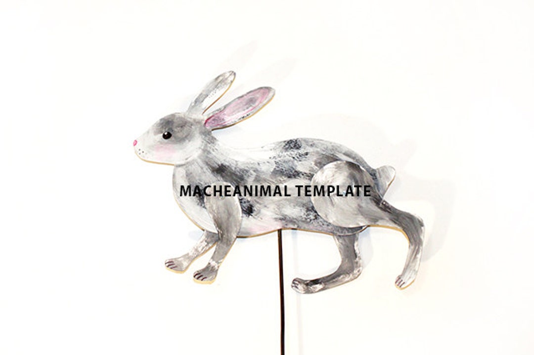 DIY RABBIT PATTERN 1x Outline and 3x Painted Versions Included ...