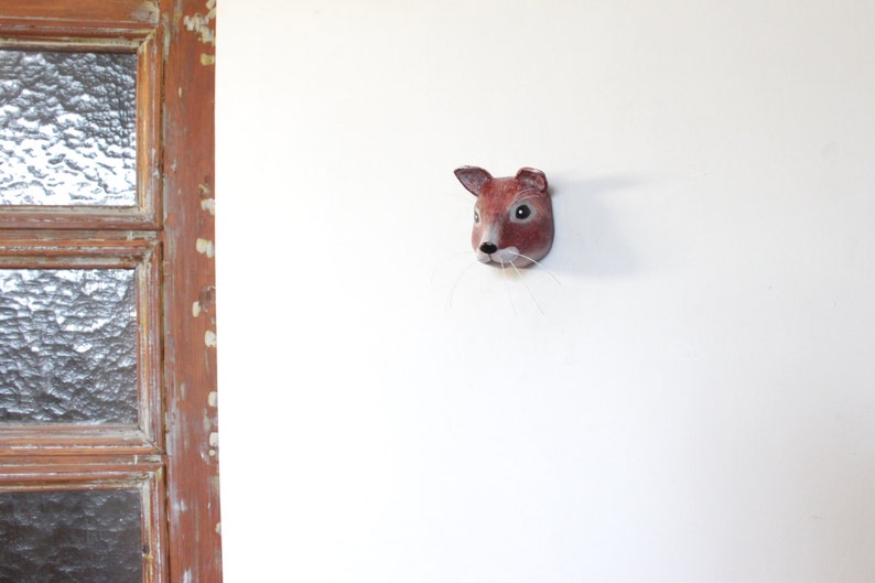 Squirrel Paper mache animal wall decoration image 5