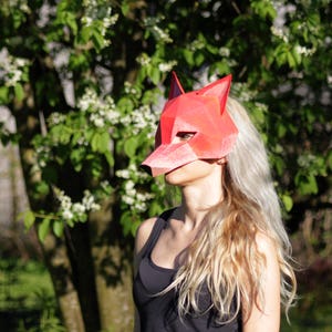 PDF Instant_Download - Maschera di volpe / maschera a mezza testa / fai da te