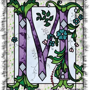PATTERN: Ornate Vintage Monogram Letter M