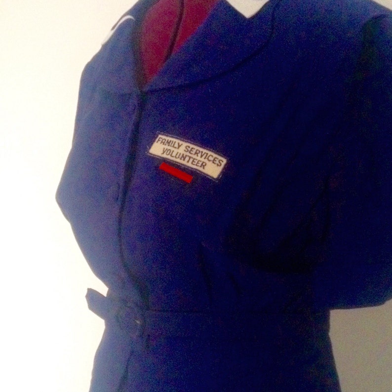 Vintage 1950s Volunteer Uniform Suit Peplum Style Pinup