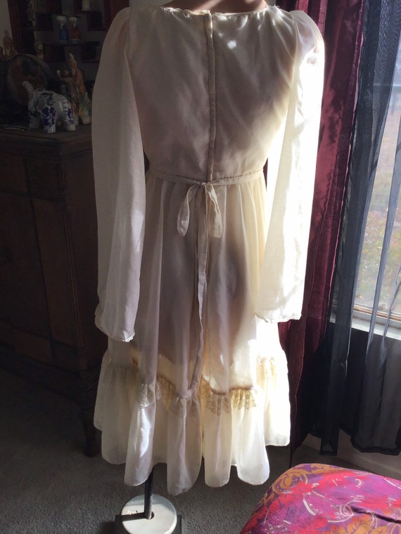 Vintage Gunne Sax Dress Wedding Midi Boho Festival - image 4