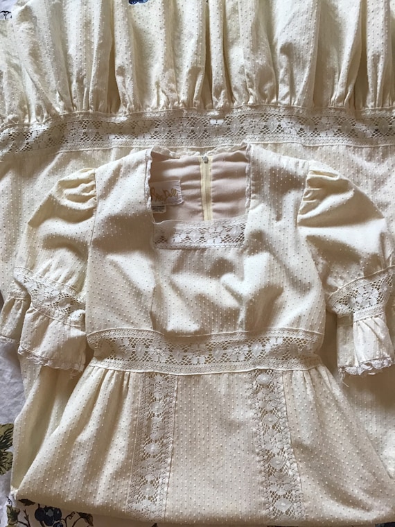 Vintage Gunne Sax Style Rag Dolls dress 1969 Wedd… - image 5