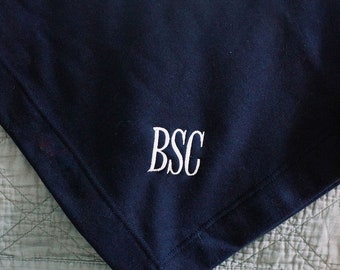 Oversized Monogram Sweatshirt Stadium Blanket | Embroidered and Personalized Soft Blanket| Perfect as a Monogram Throw, Great Newlywed Gift