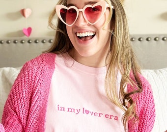 In My Lover Era Embroidered Comfort Colors T-Shirt | Valentine's Tee | Swifty Gift | VDay Custom Top | Taylor Swift Lover