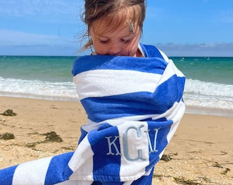 Personalized Lightweight Striped Beach Towel | Custon Kids Beach Towel | Summer Beach Towel | Monogrammed Pool Towel | Custom Gift | PTECD2