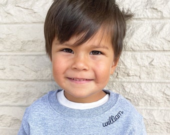 Im Andrew Mashed Clothing Hello Personalized Name Toddler/Kids Sweatshirt World Im Andrew Mashed Clothing Hello Personalized Name Toddler/Kids Sweatshirt World
