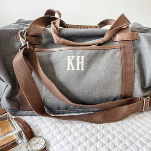 Personalized Weekender Bag | Personalized Canvas Duffle | Groomsmen Gifts | Monogram Duffle Bag | Groomsmen Bags |Gifts for Him