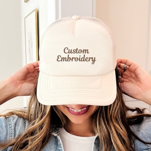 Customizable Trucker Hat | Personalized Bachelorette Merch | Custom Beach Hat | Personalized Snap Back | Bachelor Trip Hat | Embroidered Hat