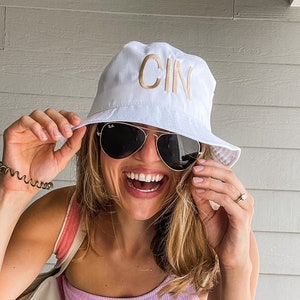 Monogrammed Bucket Hat Customized Embroidered Bucket Hat image 2